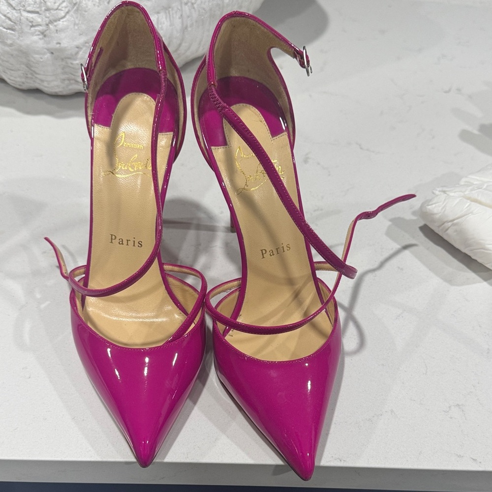 Christian Louboutin Fuchsia Strappy Heels